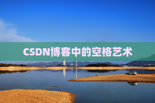 CSDN博客中的空格艺术